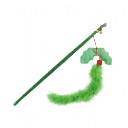 宠物玩具圣诞树叶逗猫棒羽毛逗猫棒