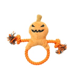 万圣节棉绳狗玩具南瓜